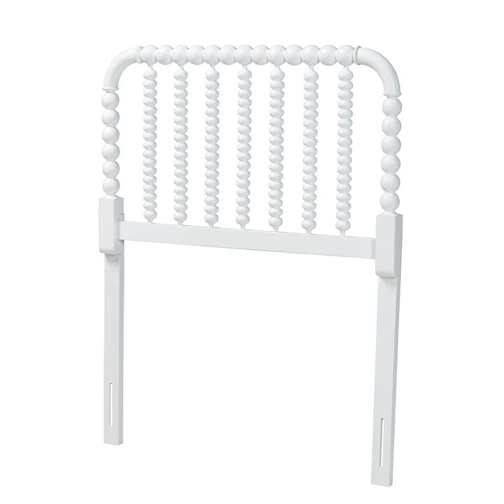 Baxton Studio Finley Turned Bobbin Headboard - Crafted Wood Panel with Decorative Spindle Design for Cottage Farmhouse Bedroom