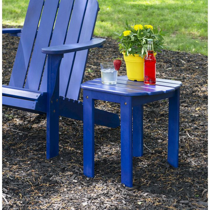 Linon Adirondack End Table Blue