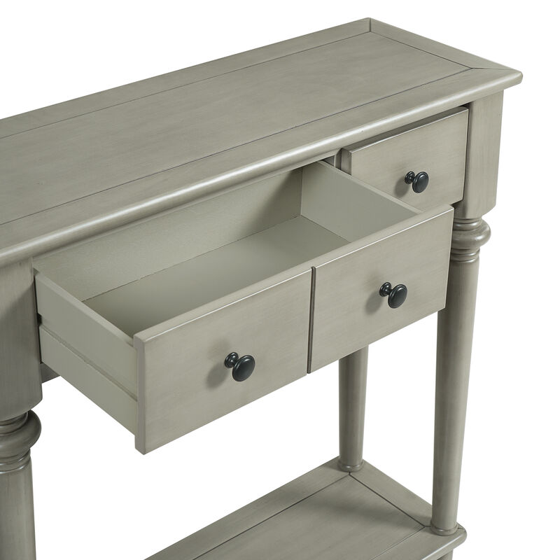 Merax Table with 4 Drawers