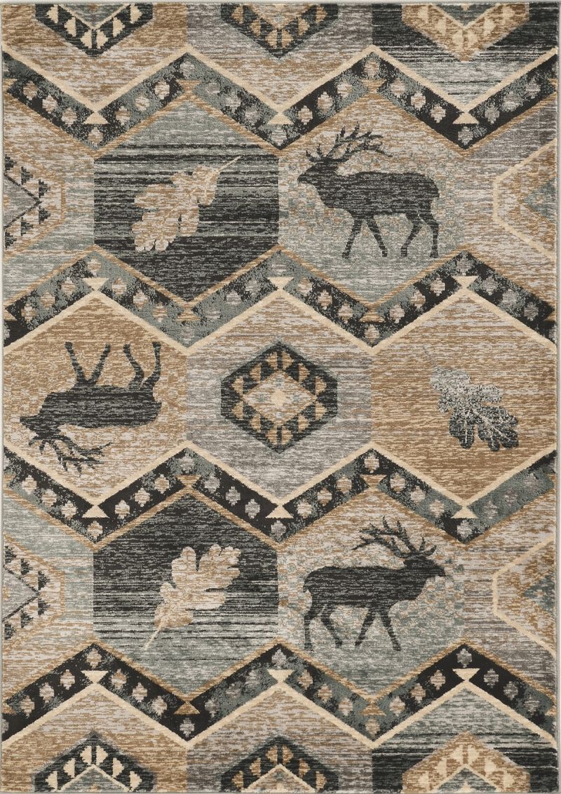 3' X 5' Seafoam Polypropylene Rug image number 0