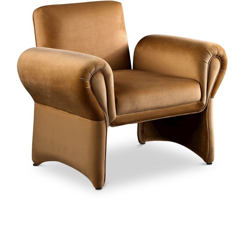 Meridian Furniture Fleurette Saddle Velvet Accent Chair image number 1