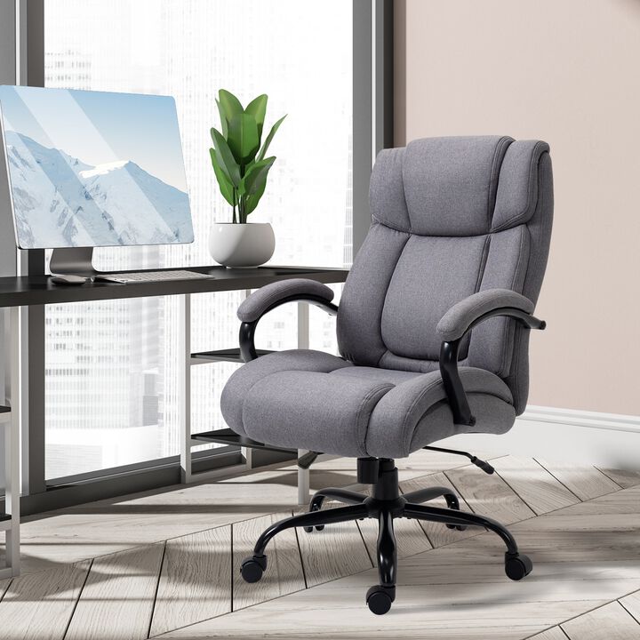 Light Gray Task Chair: Big and Tall Executive Office Chair 484lbs