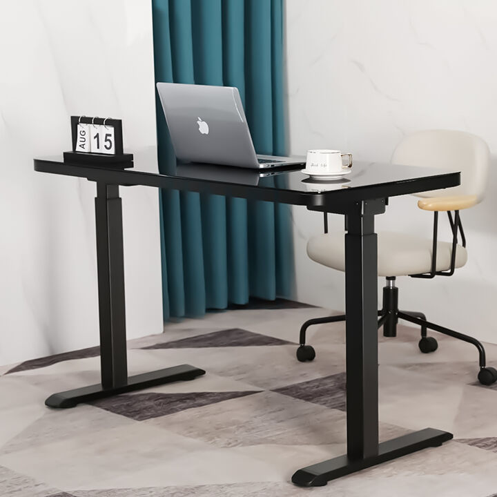 Glass Table Top standing desk
Black
