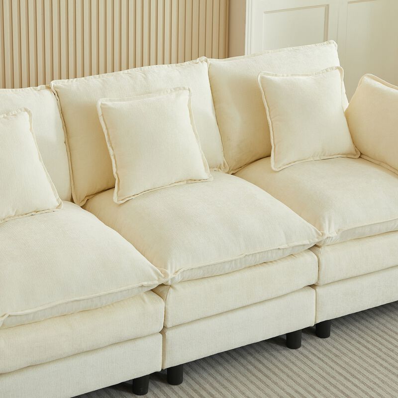 Cusppo Chenille Cloud Modular Sectional Sofa image number 5