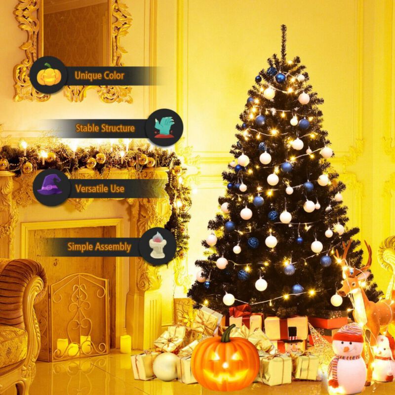 6ft Hinged Christmas Tree for Indoor and Outdoor Decor image number 5