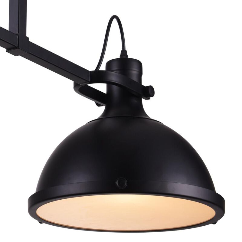 Strum 3 Light Island Chandelier With Black Finish