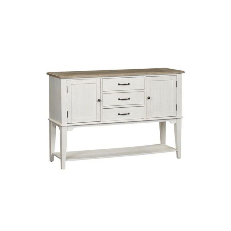 Liberty Furniture Summerville Server in Soft White Wash w/ Wirebrushed Gray Top image number 0