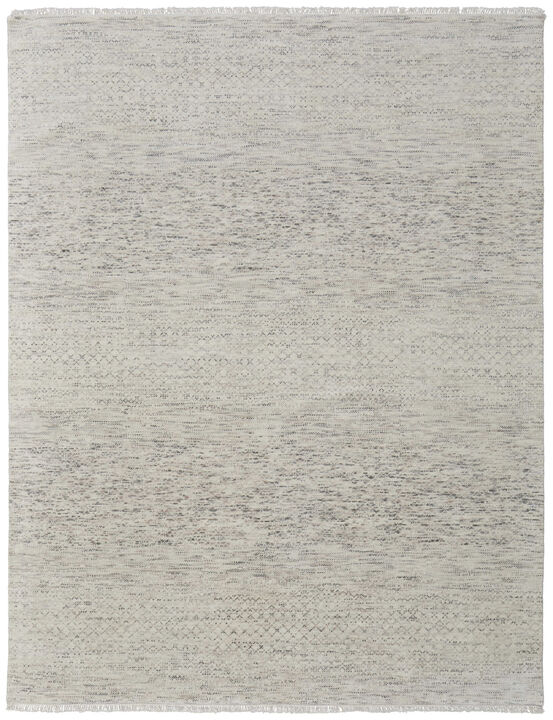 HomeRoots Wool Hand Knotted Area Rug With Fringe