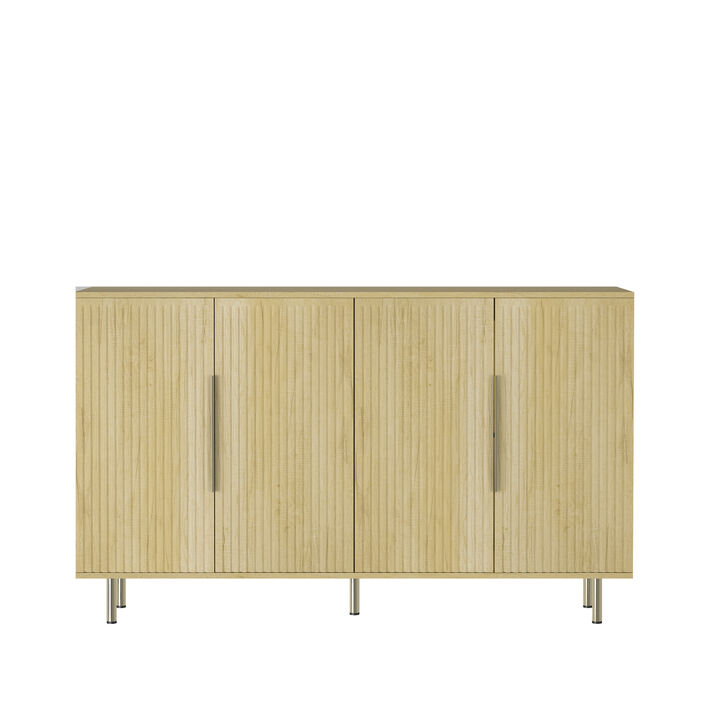 TATEUS Modern Sideboard Credenza with Adjustable Storage Shelves