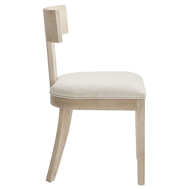 Peregrine Wood and Fabric Upholstered Dining Chairs Set of 2 image number 4