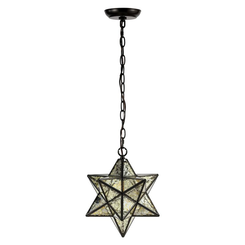 Stella Moravian Star Metal/Clear Glass LED Pendant