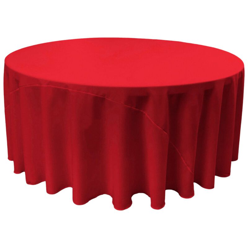 Round Polyester Poplin Tablecloth for Weddings, Parties and Banquet Tables image number 0