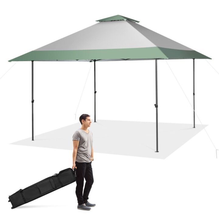 Pop-Up Patio Canopy Tent with Shelter and Wheeled Bag
