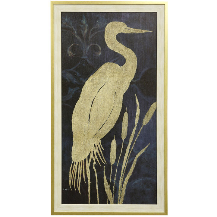 Cranes And Cattails III Framed Print