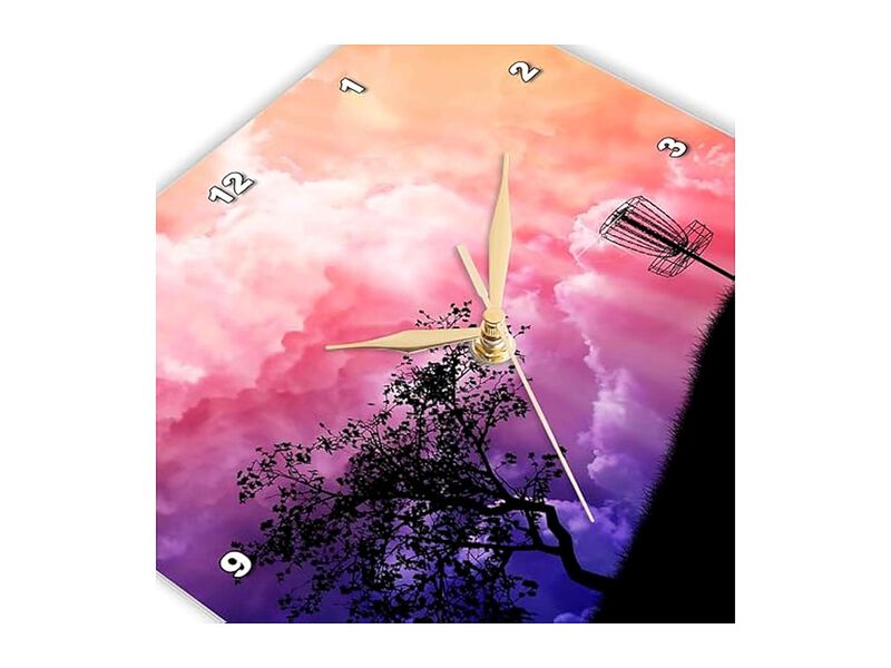 Basket Hill Silhouette Frisbee Disc Golf Wall Clock 10 Inch Home Decor image number 3