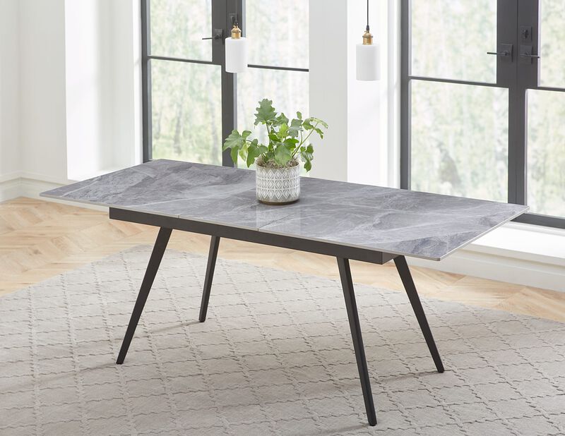 Lucia Stone Top Metal Leg Dining Table