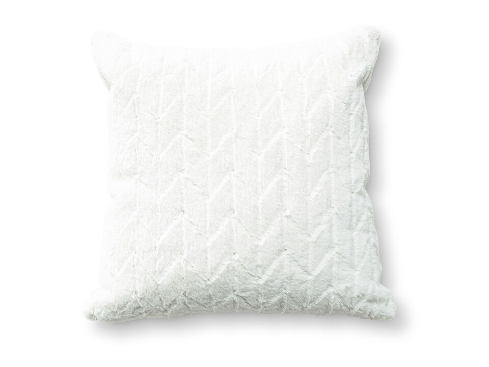 Americana Ivory Fur Pillow