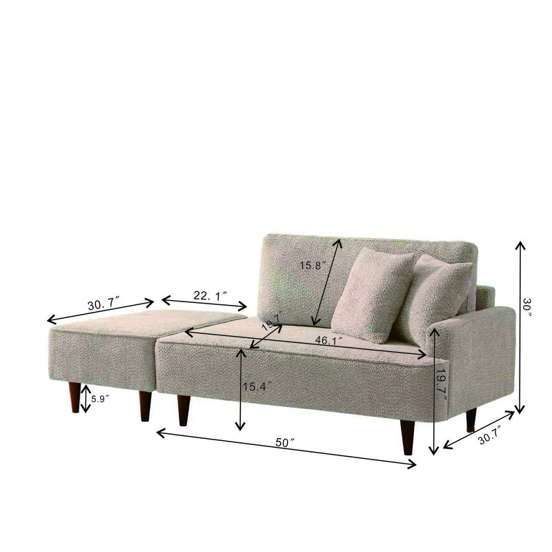 Statco  Chaise Lounge Chair with Ottoman image number 5