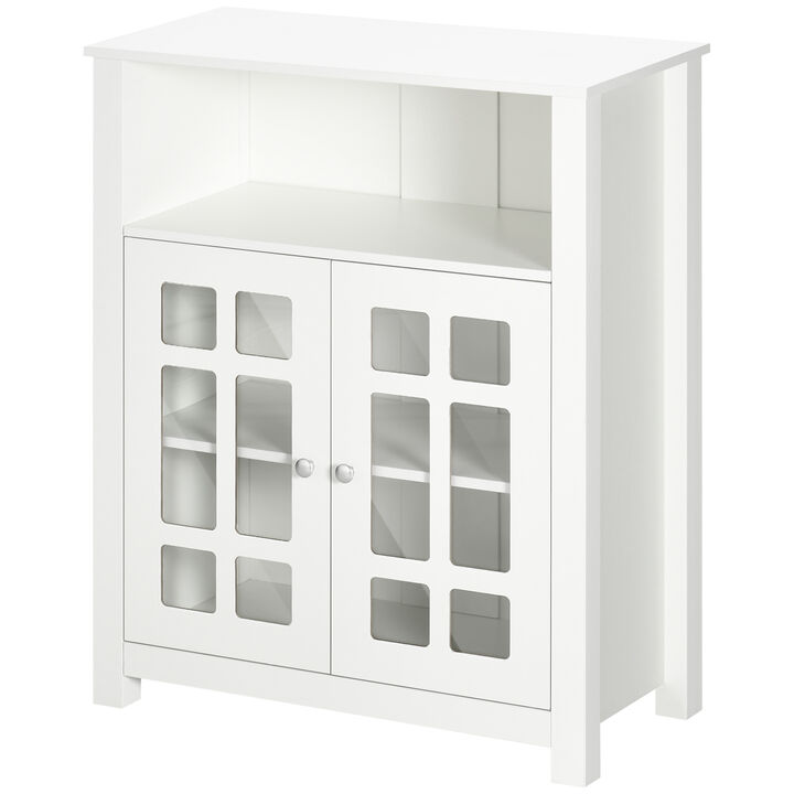 Kitchen Cabinet Storage Cabinet Sideboard Buffet Cabinet with 2 Glass Doors