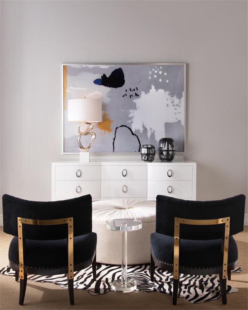 Round Crystal Martini Table