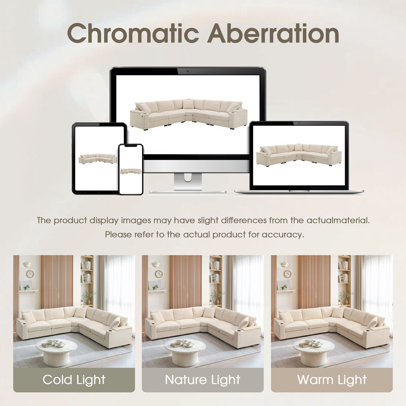 Merax Convertible L Shaped Sectional Sofa