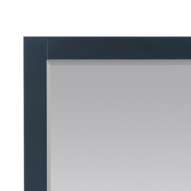 Altair 28 Rectangular Bathroom Wood Framed Wall Mirror in Classic Blue