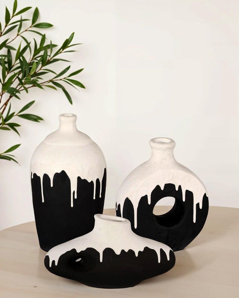 Porcelain Drip Short Vase