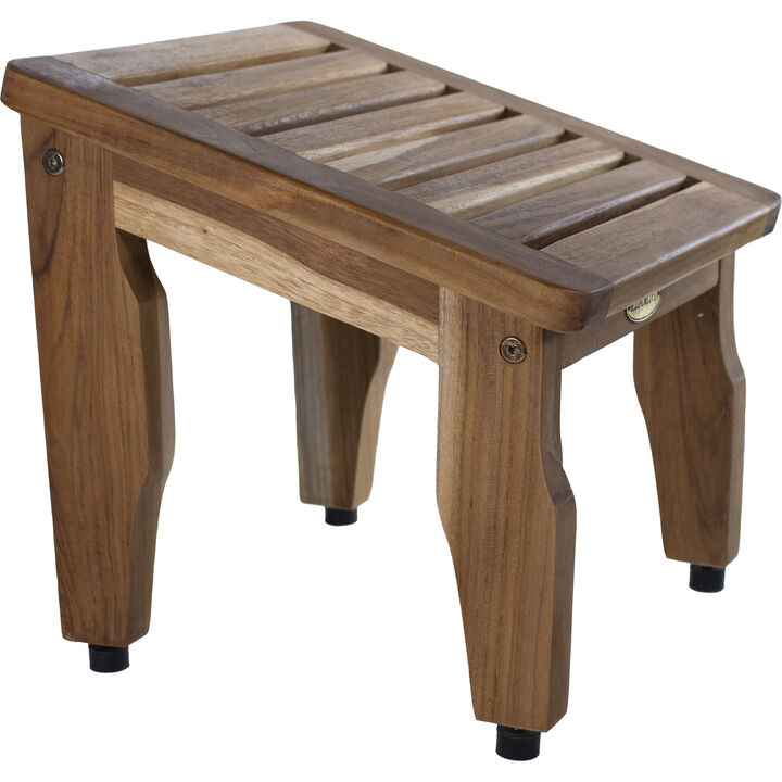 EcoDecors&reg; Eleganto&reg; 12&rdquo; Teak Bathroom Shaving Foot Rest