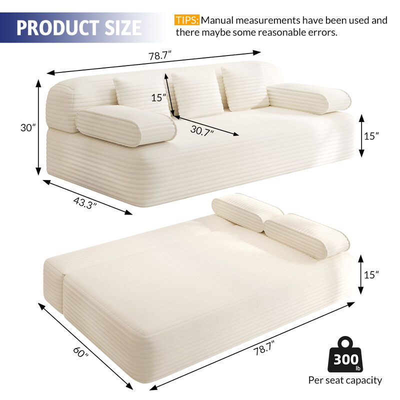 Rejarv 2-in-1 Convertible Sofa Bed image number 9