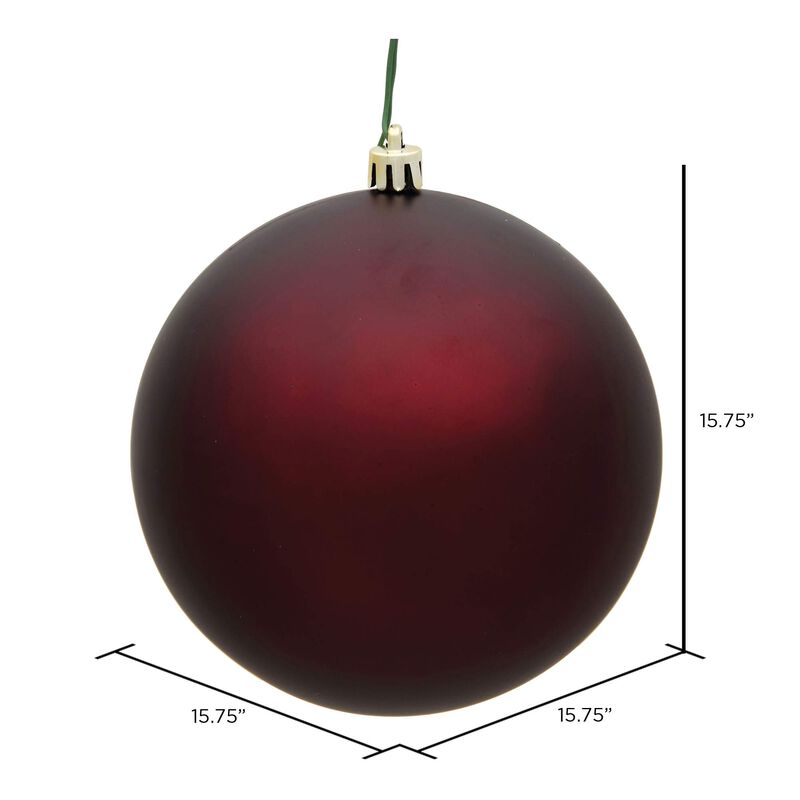 Vickerman Burgundy Matte Ball UV Drilled - image number 1