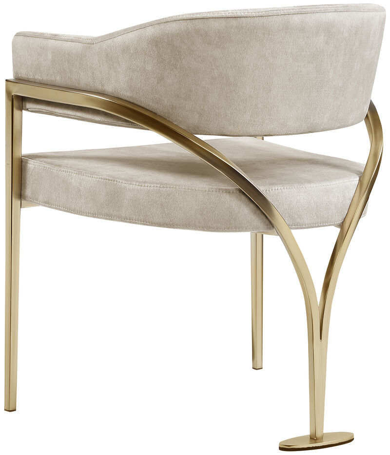 Meridian Furniture Madelyn Stone Velvet Dining Chair, Set of 2