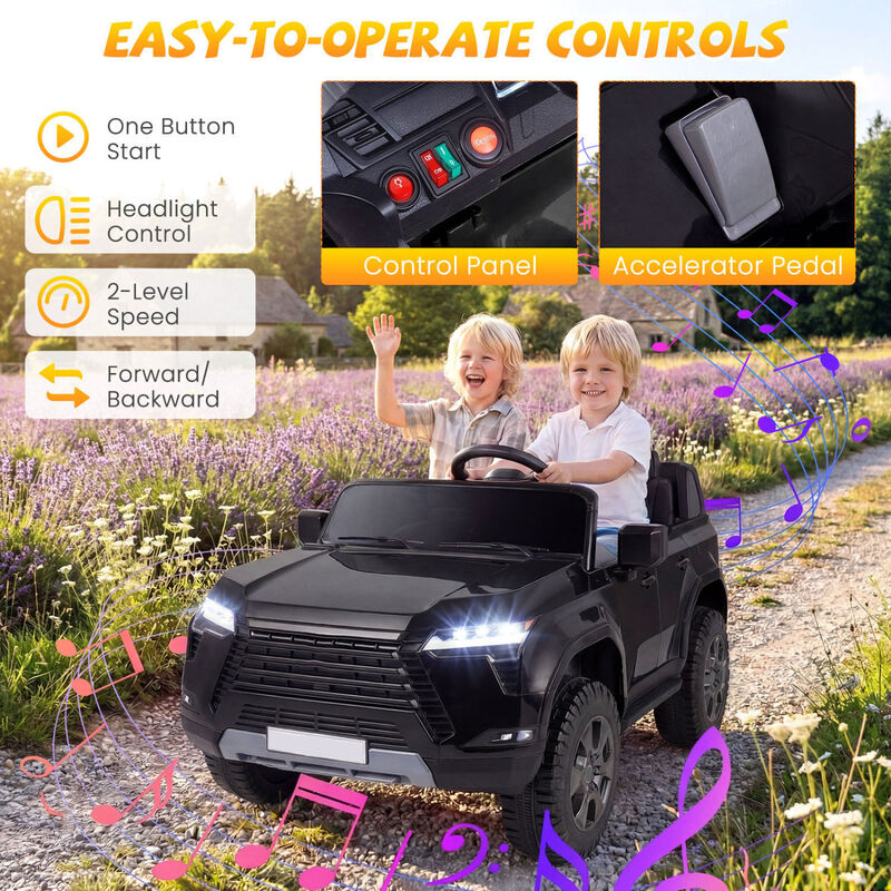24V 4WD Kids Ride On Vehicle with Remote Control for Yard and Garden Play image number 5