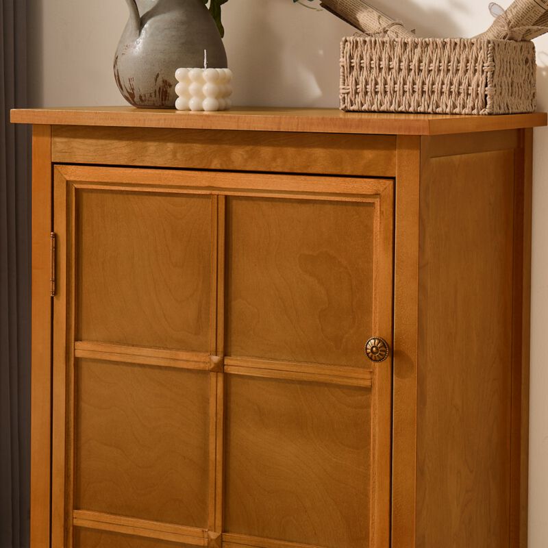 Citfet 34.2" Tall Mid‑Century Modern Accent Storage Cabinet image number 6