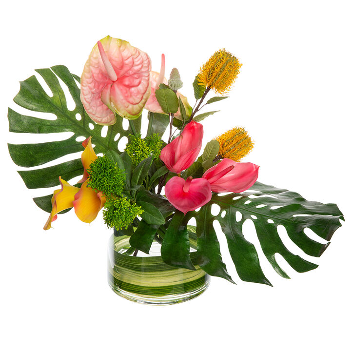 19" Calla Lily Anthurium Faux Floral Arrangement