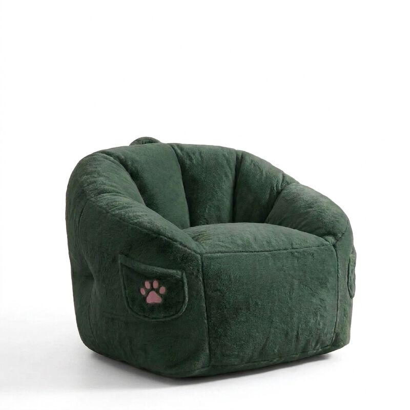 Vipbear Bean Bag Chair for Adults,Faux Fur Memory Foam Bean Bag Couch Sofa High Back, Reading Chair image number 0