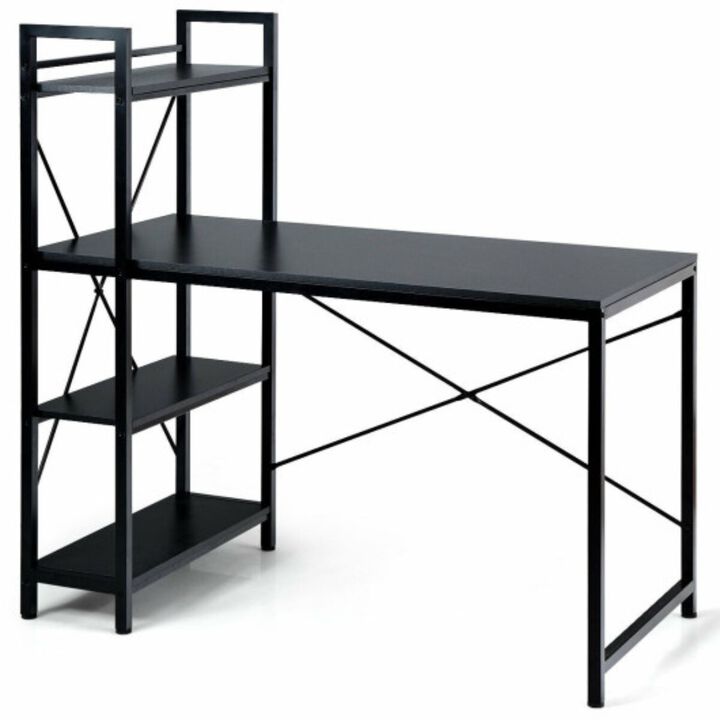 47.5 Inch Computer Desk With 4-Tier Shelves