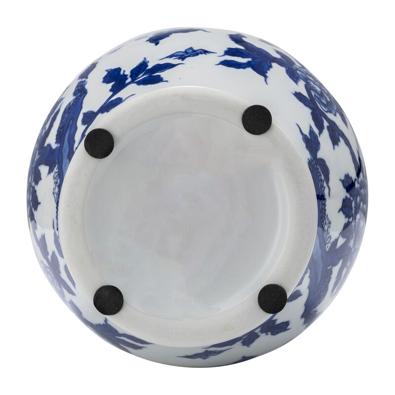 Cer, 10"h Temple Jar, Blue/white image number 4