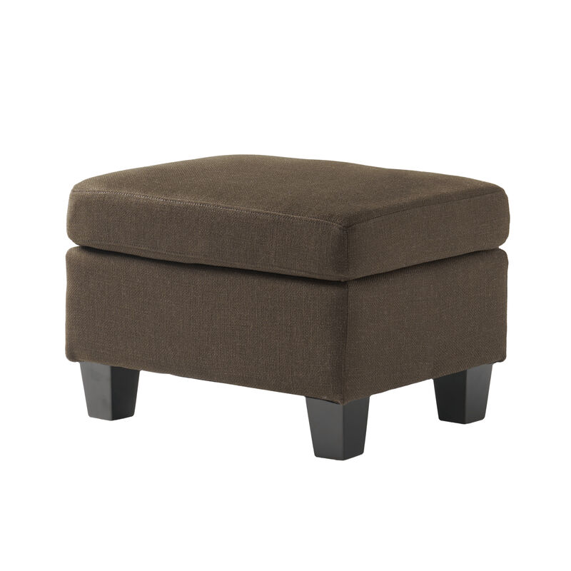 Merax Modern Upholstered Ottoman with Wooden Legs image number 0