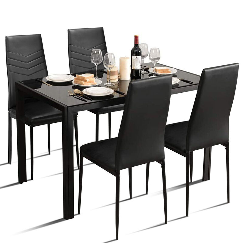 5-Piece Kitchen Dining Set with Table and 4 Chairs for Modern Dining Spaces image number 3