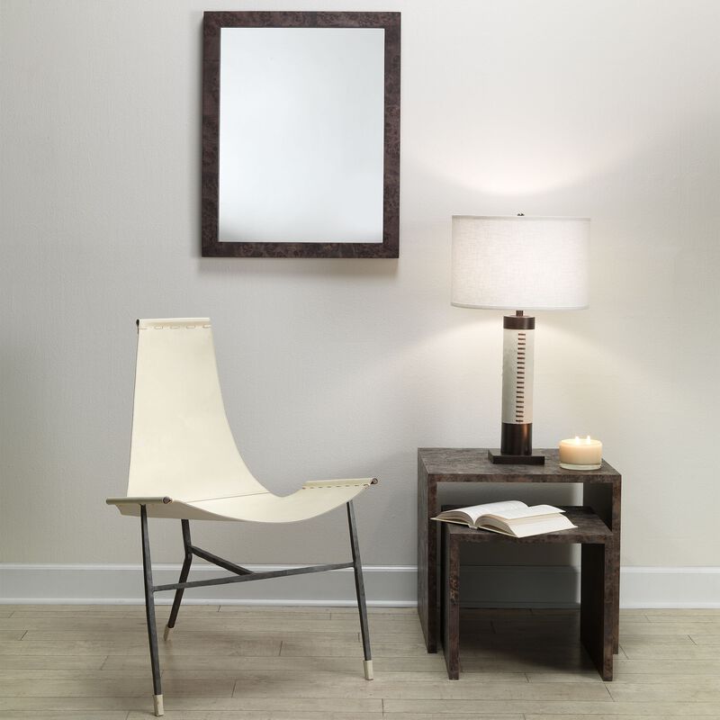 Chandler Charcoal Rectangle Wood Mirror