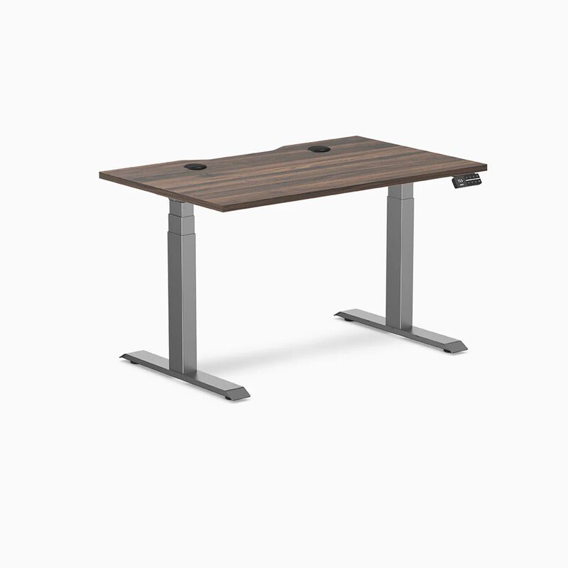 Desky Dual Scalloped Laminate Sit Stand Desk image number 0