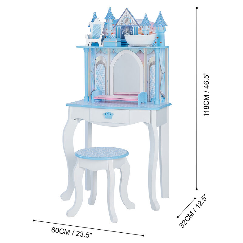 Fantasy Fields - Dreamland Castle Play Vanity Set - White / Ice Blue