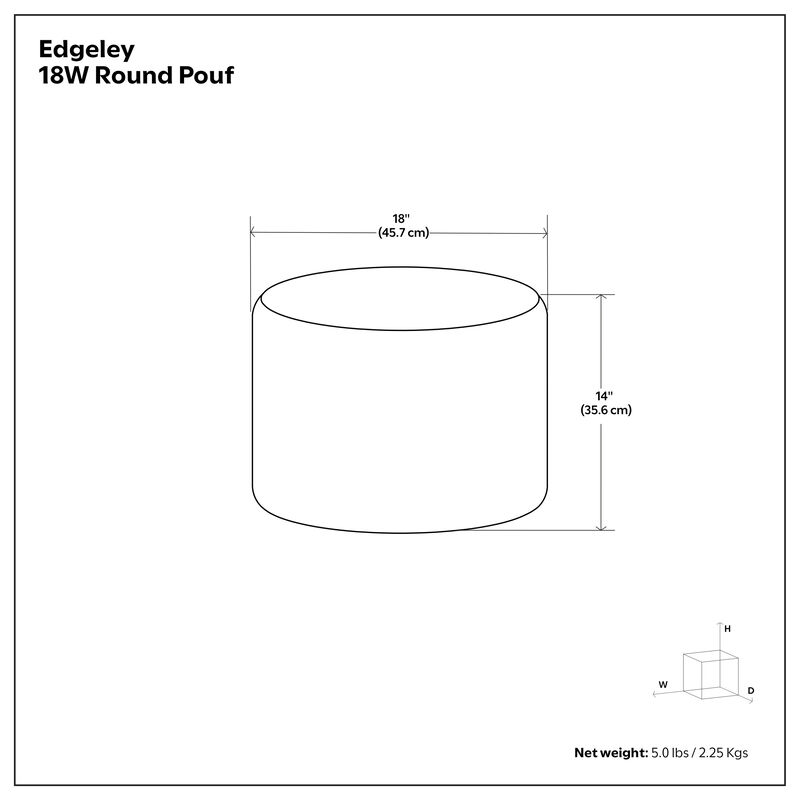 Simpli Home Edgeley Round Pouf image number 6