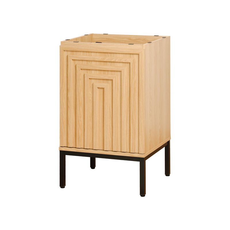 Rowan 24 in. W x 18 in. D x 33 in. H Geometric Modern Transitional 2-Shelf Bath Vanity Cabinet Only (Sink Basin Not Included)