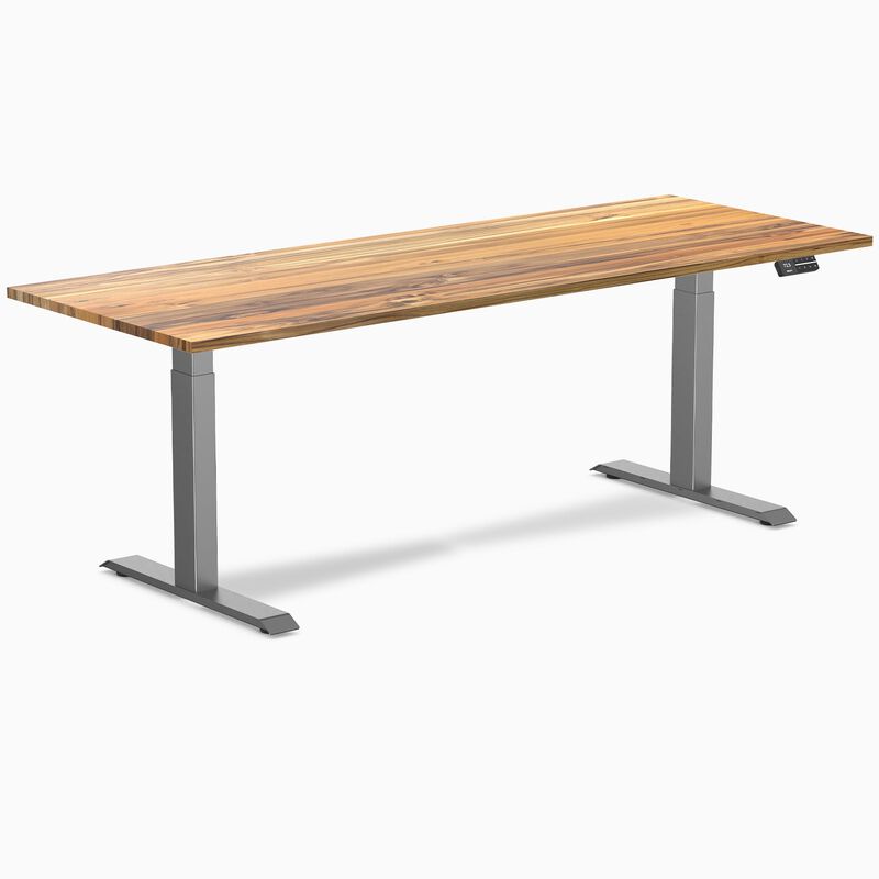 Desky Dual Hardwood Sit Stand Desk image number 0