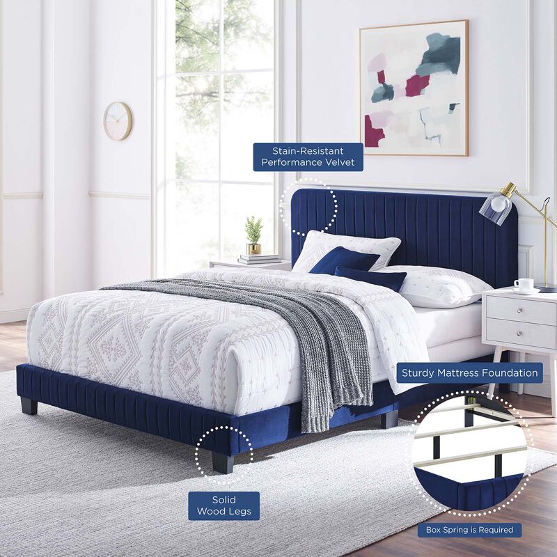 Modway - Celine Channel Tufted Performance Velvet King Bed image number 6