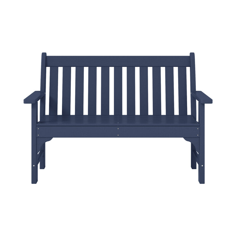 WestinTrends Outdoor 2-Person All-Weather HDPE Front Porch Garden Bench