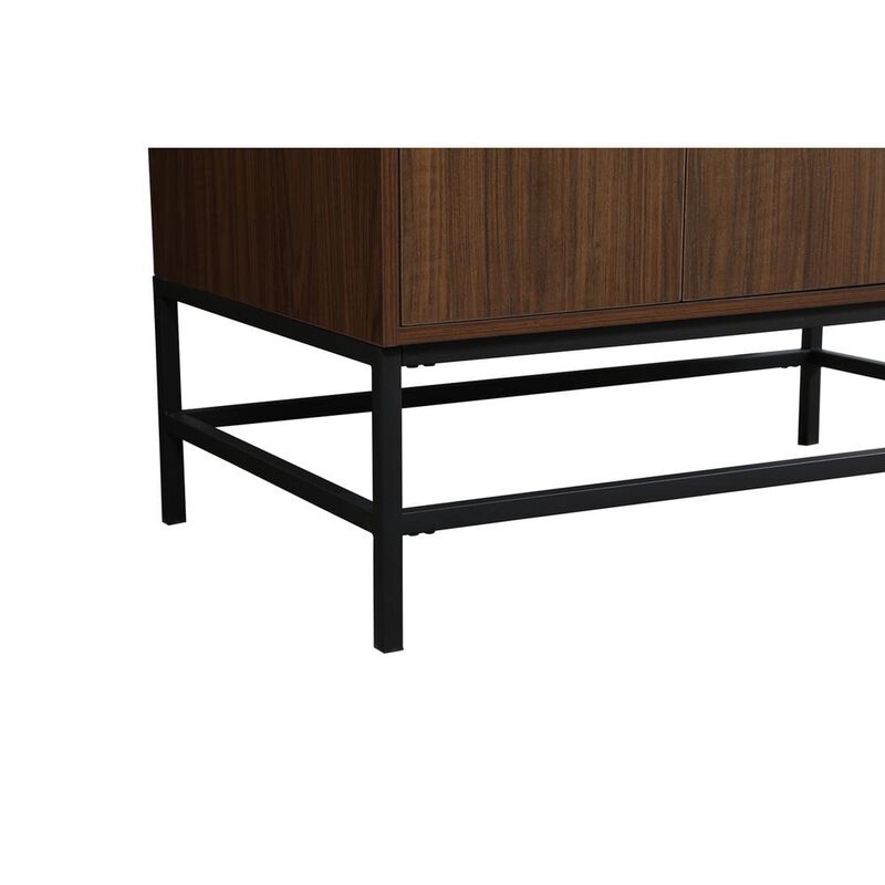 Elegant Kitchen and Bath 36 inch Single bathroom vanity in walnut