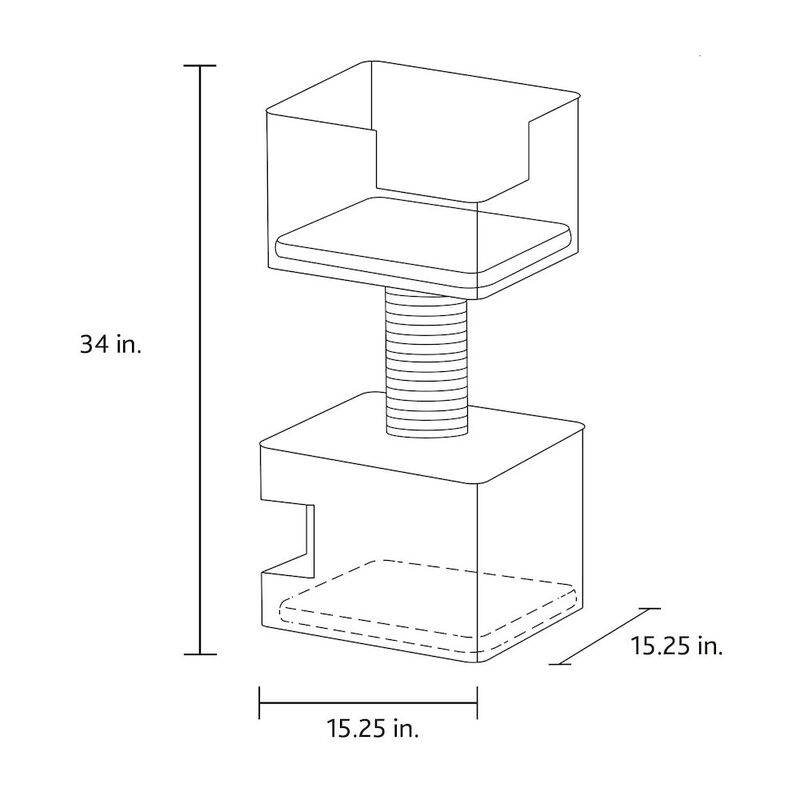 TRIXIE Ava XXL Jute & Plush 2-Level Cat Tree with Scratching Post & Condo image number 3
