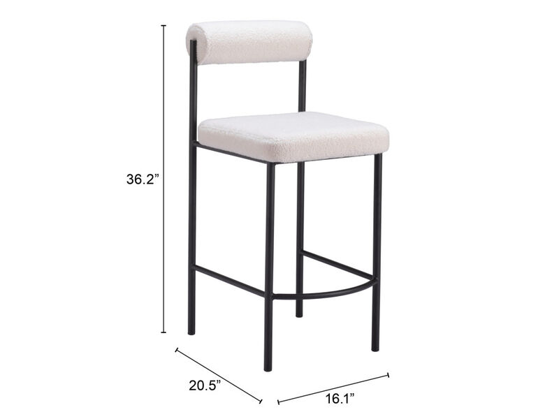 Livorno Counter Stool (Set of 2) Ivory image number 7